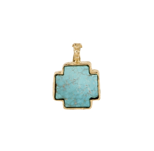 Small Turquoise Cross Pendant