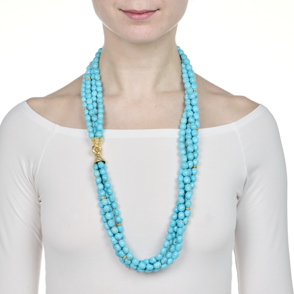 Multi Stand Turquoise Bead Necklace N-2408-17058_on_model.jpg