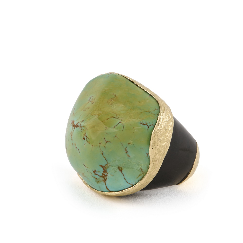 Blue Ridge Turquoise Horn Ring